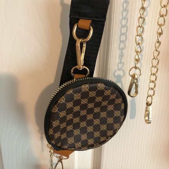 3 piece purse adjustable strap extra chain strap. - Picture 3 of 5